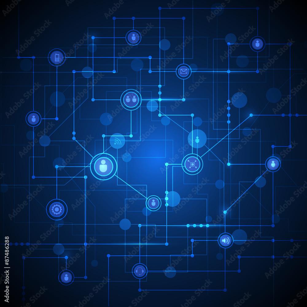 AI communication network visualization